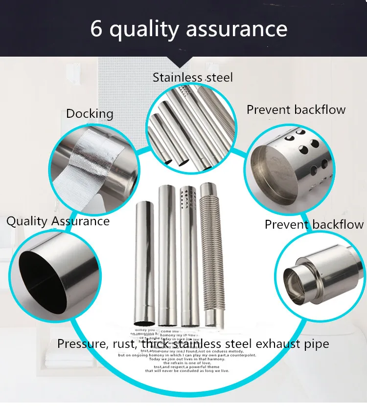 Толстая выхлопная труба из нержавеющей стали 6 см сильная газовый