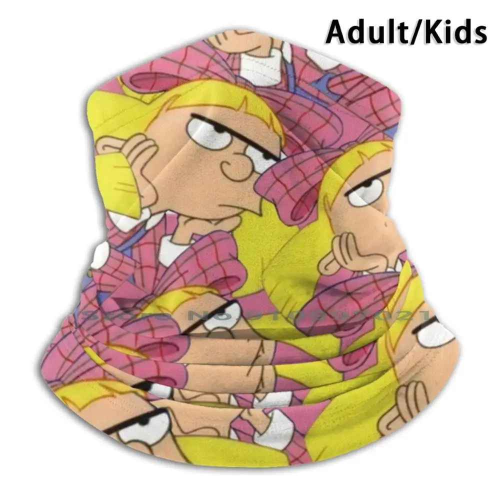 

Helga Pataki Scarf Mask Neck Warmer Face Wraps Foulard Bandana Mascarillas Helga Pataki Arnold Cartoons 90s Collages Fashion