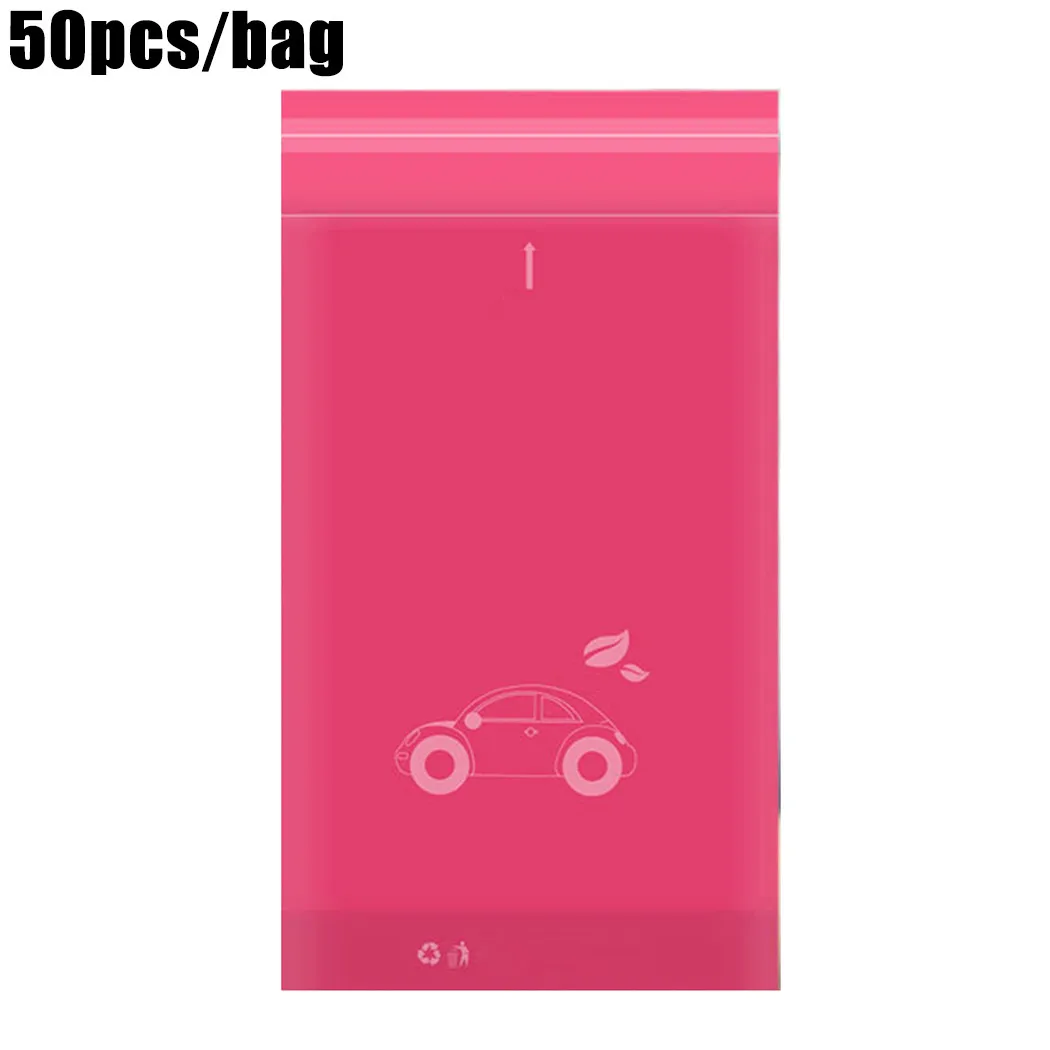 

50Pcs Portable Plastic Garbage Hanging Bag Car Bin Seat Back Litter Trash Garbage Hang Bag Holder Container Storage