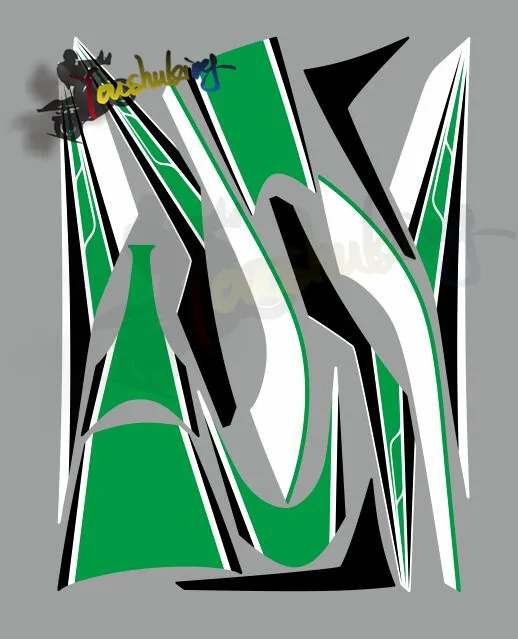 Зеленый мотоцикл топливо полный автомобиль 3M наклейки подходят для tmax530 2015