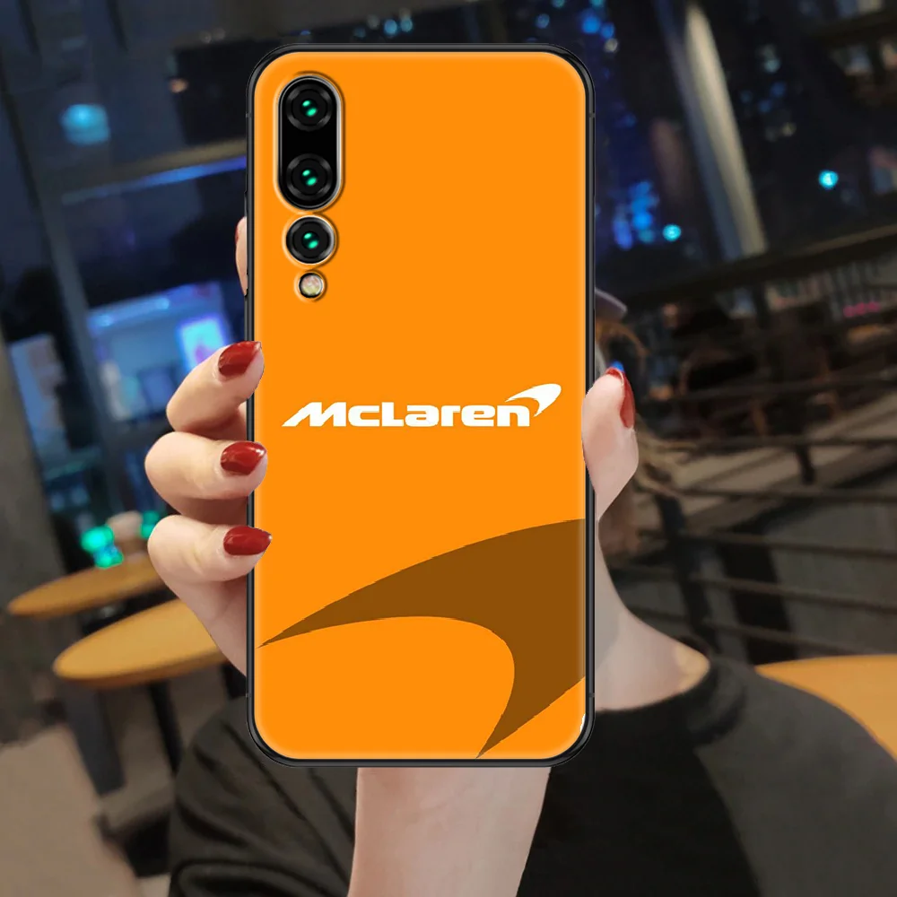 

McLaren Car Logo Phone case For Huawei P Mate P10 P20 P30 P40 10 20 Smart Z Pro Lite 2019 black fashion bumper silicone coque