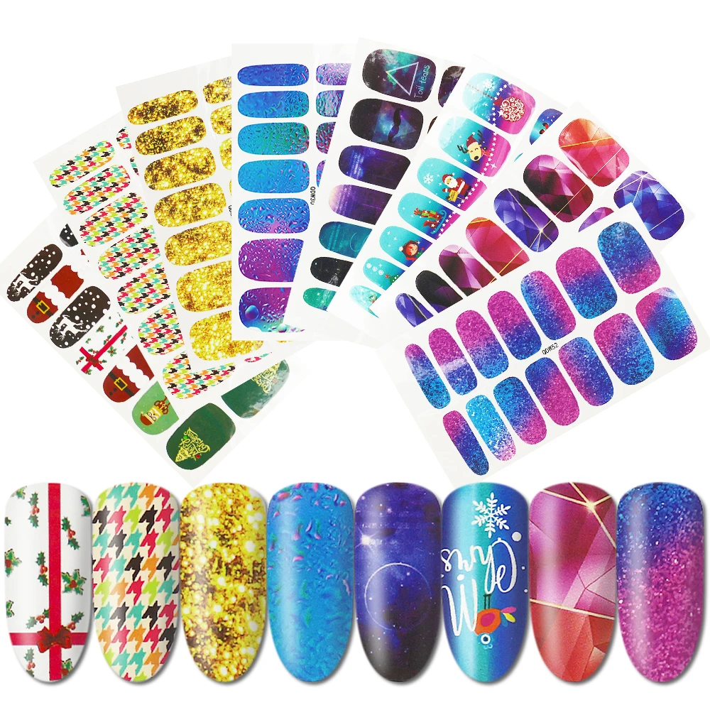 Самоклеящиеся наклейки для ногтей с полным покрытием водостойкие переводные