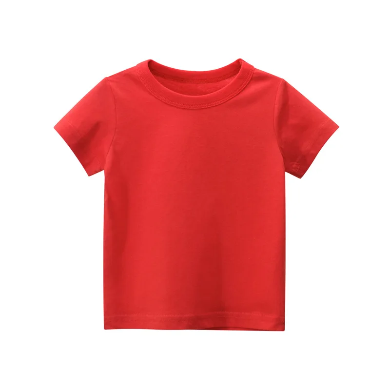 Акция Детские футболки из чистого хлопка для девочек и мальчиков детская одежда