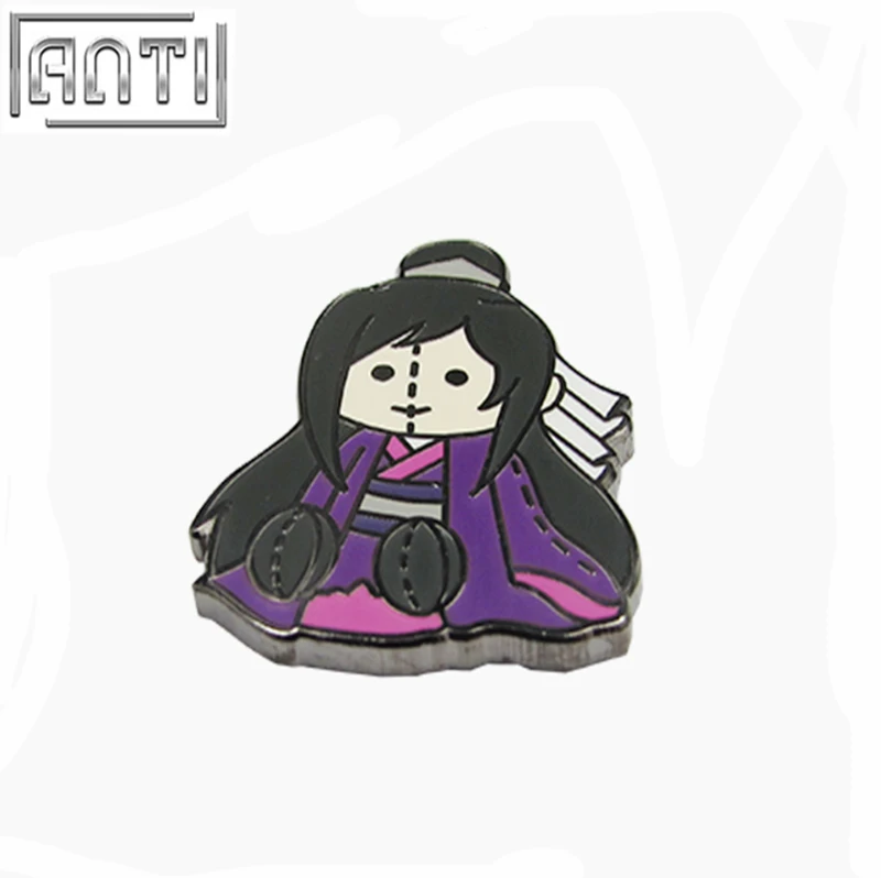 Жесткие эмалированные значки на заказ с золотым покрытием и зеленым призраком