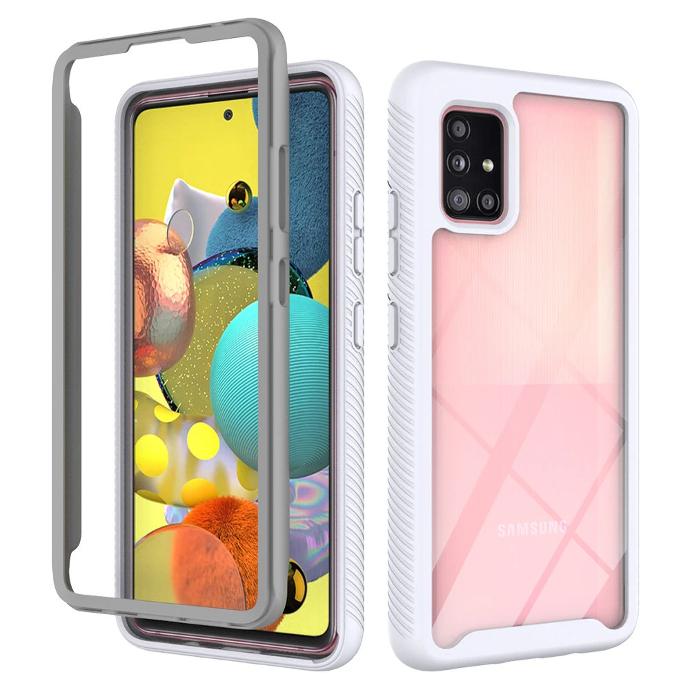 Бронированный чехол для телефона Samsung Galaxy A71 A51 A41 A01 A21 A11 A21S A31 4G 5G 2 в 1 бампер