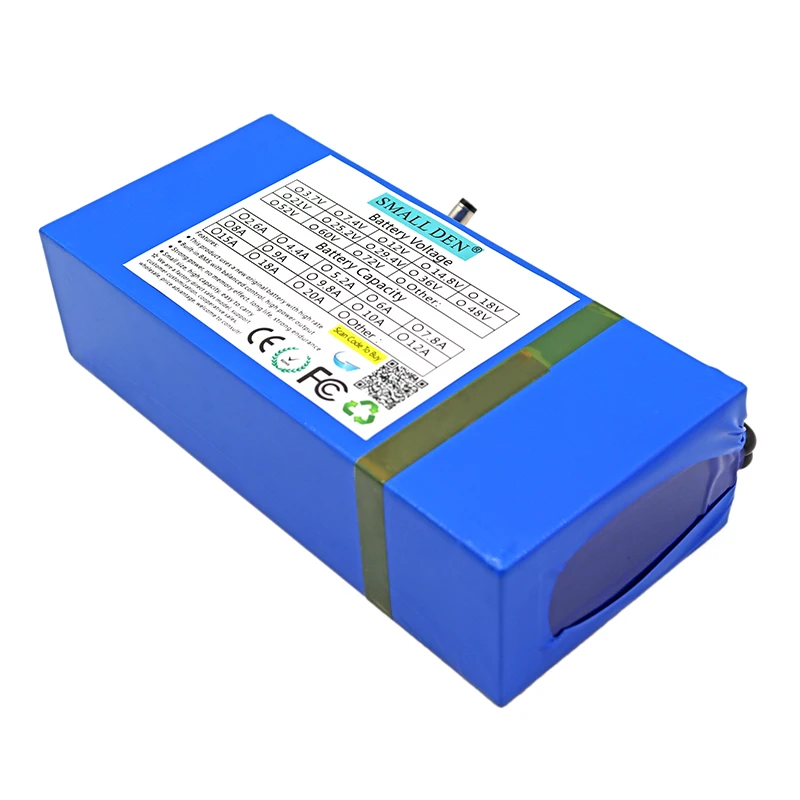 Brand new 12V 10Ah 18650 Li-ion battery pack 10000mAh with BMS circuit protection board DC 5.5*2.1mm+ 12.6V 1A charger | Электроника