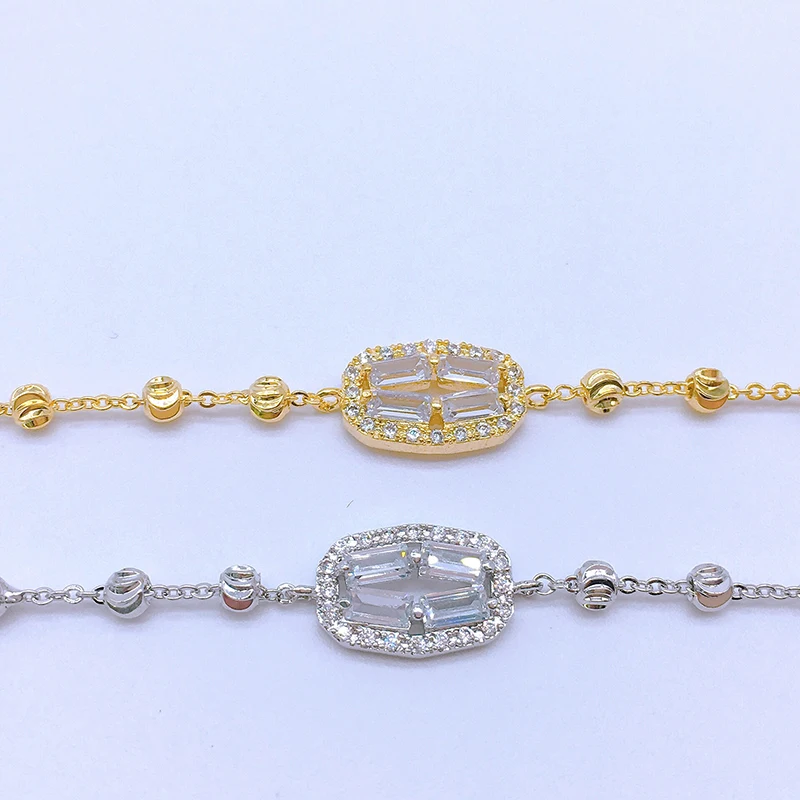 

Ladies Fashion Copper Thin Bracelet Zircon Charm Bracelet Ladies Sweet Romantic Holiday Gift Fashion Jewelry Accessories