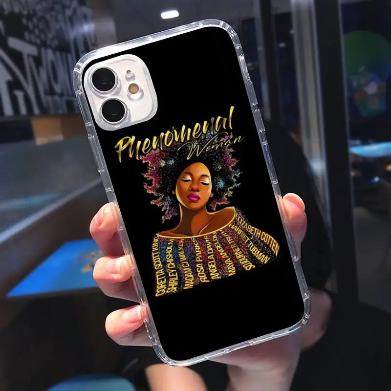

Melanin black girl Phone Case for iPhone 11 Pro X XS Max XR 5 SE 6 S 7 8 Plus Samsung A 21s 71 S 8 9 10 Plus note 20 Ultra