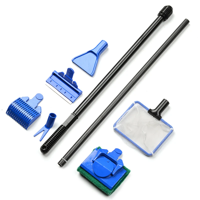 Новый 5in1 мульти аквариум набор чистящих средств для ухода за рыб Стекло бак щетка