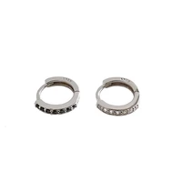 luxury earrings gift for women sterling silver hoop earring gold zircon geometric round earings 2021 trend new fine jewellery