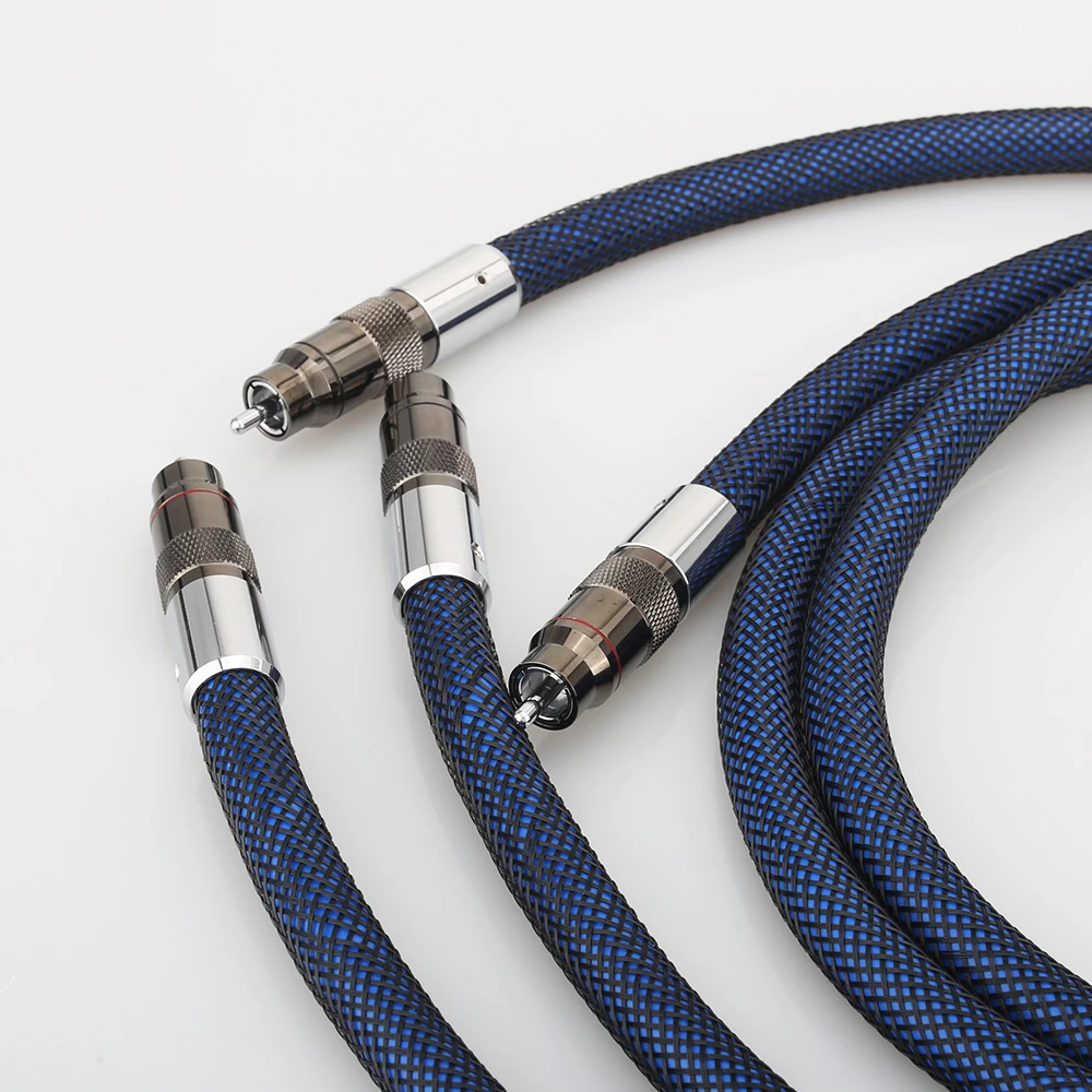 Аудиокабель с посеребренным разъемом RCA Hi Fi аудио аналоговый свинцовый PHONO