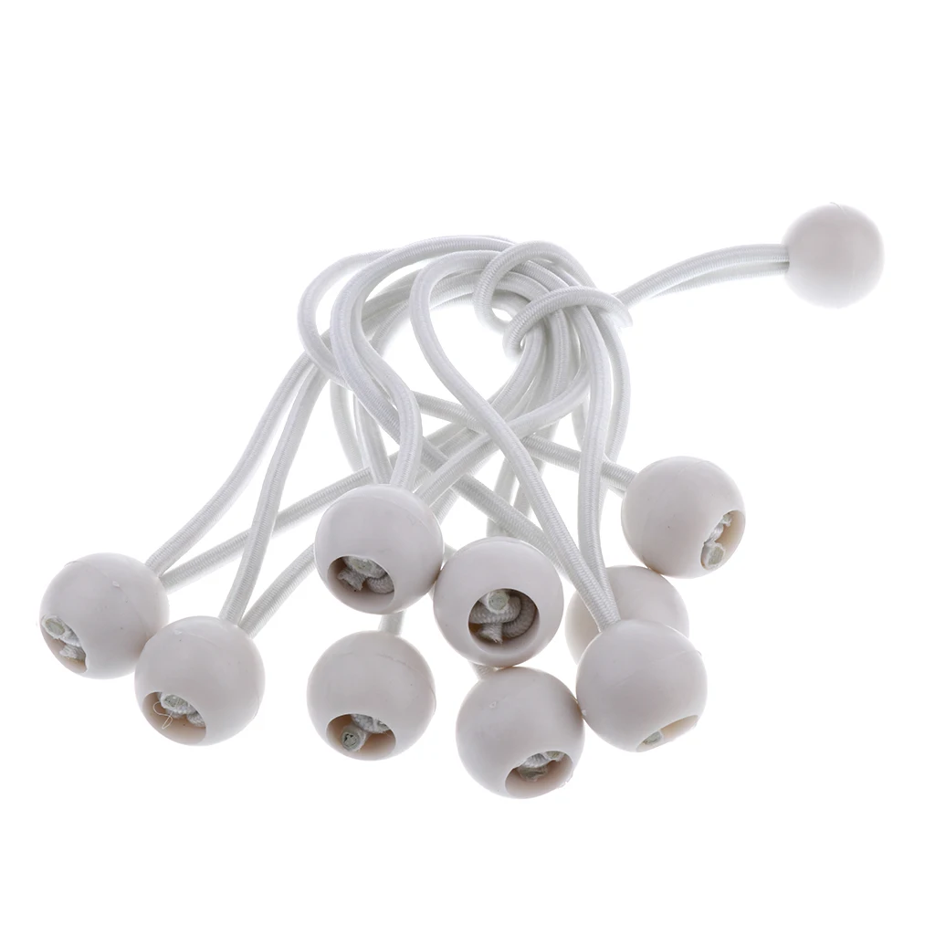 

10pcs Ball Bungee Cords, Tarp, Banner & Canopy Fasteners, Heavy Duty Stretch Tie