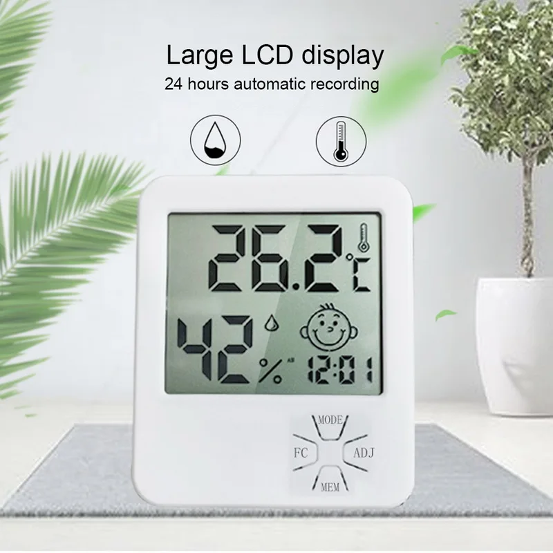 Цифровой термометр с гигрометром ЖК-дисплей электронный комнатный монитор