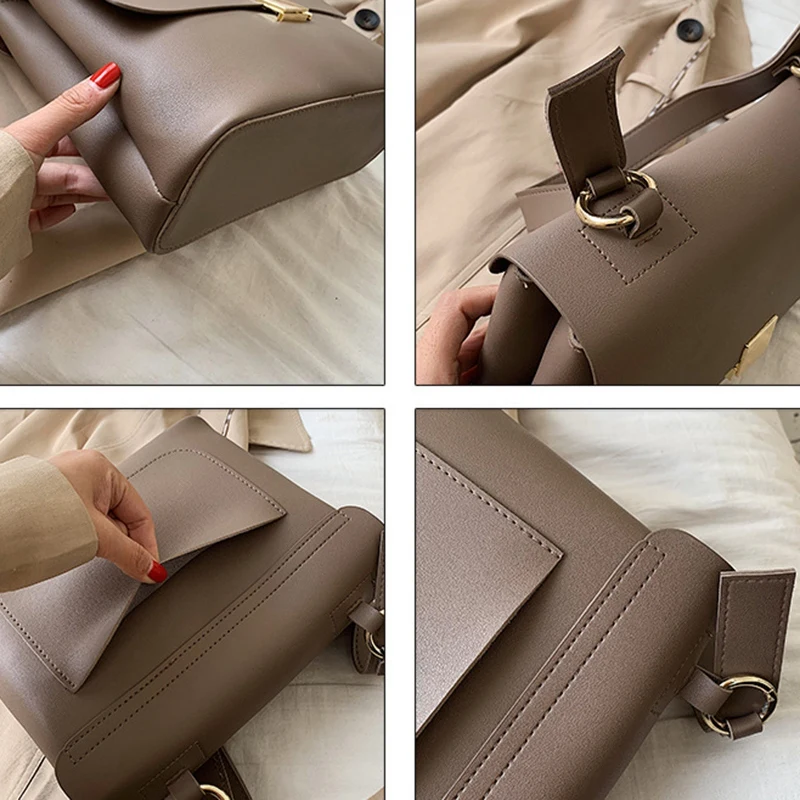 

PU Leather Women's Fashion Luxury Shoulder Bag Retro Small Square Bag