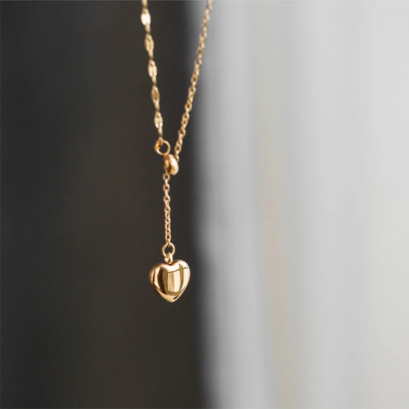 Женское колье с длинной кисточкой MEYRROYU Золотистое Ожерелье из нержавеющей стали