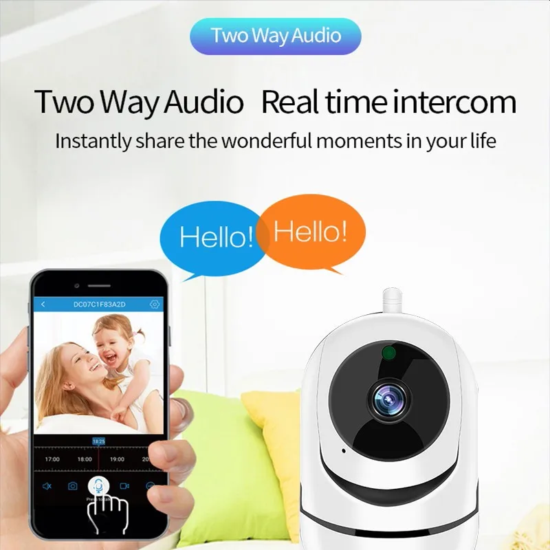 

1080P Wireless IP Camera Intelligent Auto Tracking Home Security Surveillance CCTV Network Wifi Camera 2MP Baby Monitor