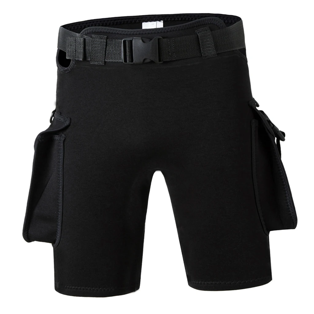 XXXL Black Дышащий гидрокостюм шорты для подводного плавания супер стрейч SurfingTrousers с быстросъемной пряжкой ремня для водных видов спорта - Цвет: XXXL Black