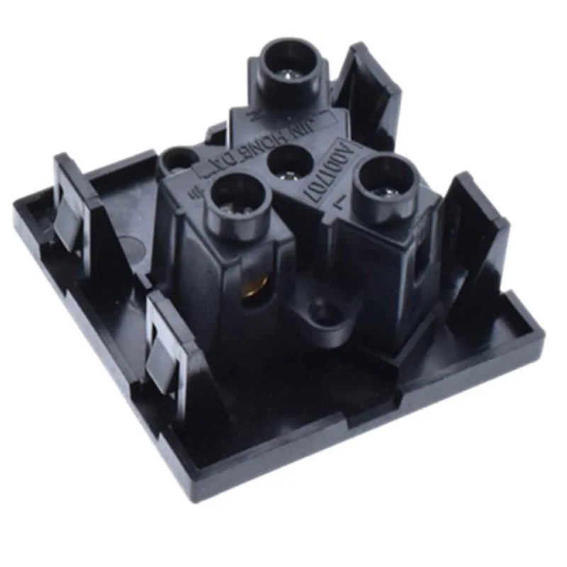 Черная медная квадратная электрическая розетка переменного тока 10 А 250 В