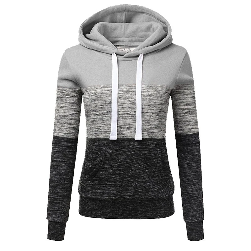 Autumn Winter Patchwork Women Sweetshirts 2021 Casual Oversized Female Hoodies Ladies Streetwear Top Hooded Clothes Aesthetic