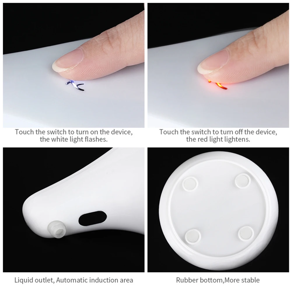 

320ml Automatic Induction Bathroom Kitchen Hand Washing Liquid Soap Dispenser This soap dispenser has white light when turn on