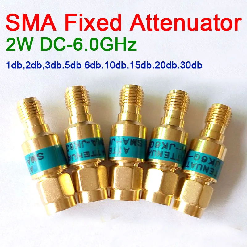 Коаксиальный Фиксированный аттенюатор DYKB 2 Вт SMA постоянный ток 0 6 ГГц 1 дБ 3 5 10 15 20