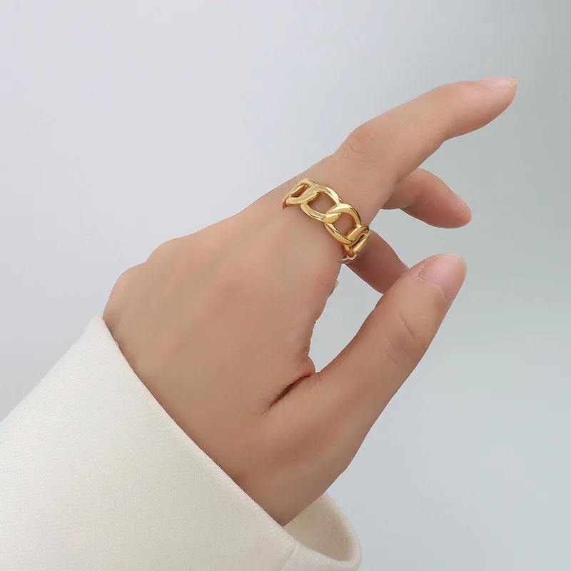 Женское кольцо из нержавеющей стали с позолотой 18 карат | Украшения и аксессуары