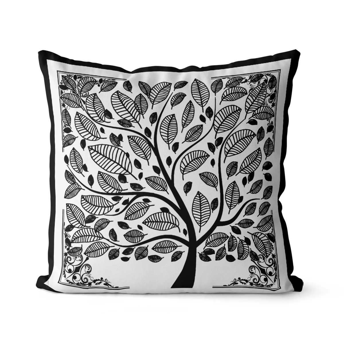 

Plant pattern square pillowcase pure cotton linen pillowcase party home decoration sofa cushion cover 45x45cm 40x40cm