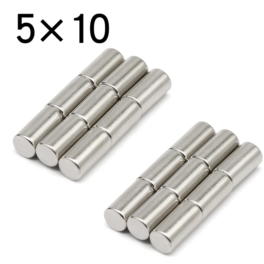 Круглый неодимовый магнит NdFeB N35 10/20/50/100 шт. 5x10 супермощный маленький постоянный