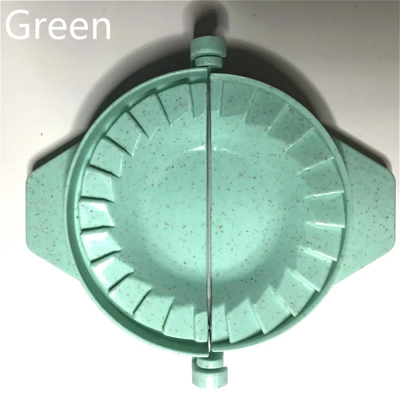 Green 1 ШТ. Пластиковые DIY Клецки Чайник Плесень Устройство Ручной Тесто Пресс Jiaozi Инструмент Пельмени Равиоли Кондитерские Инструменты Кухонные Принадлежности h5 1 ШТ - Цвет: Green
