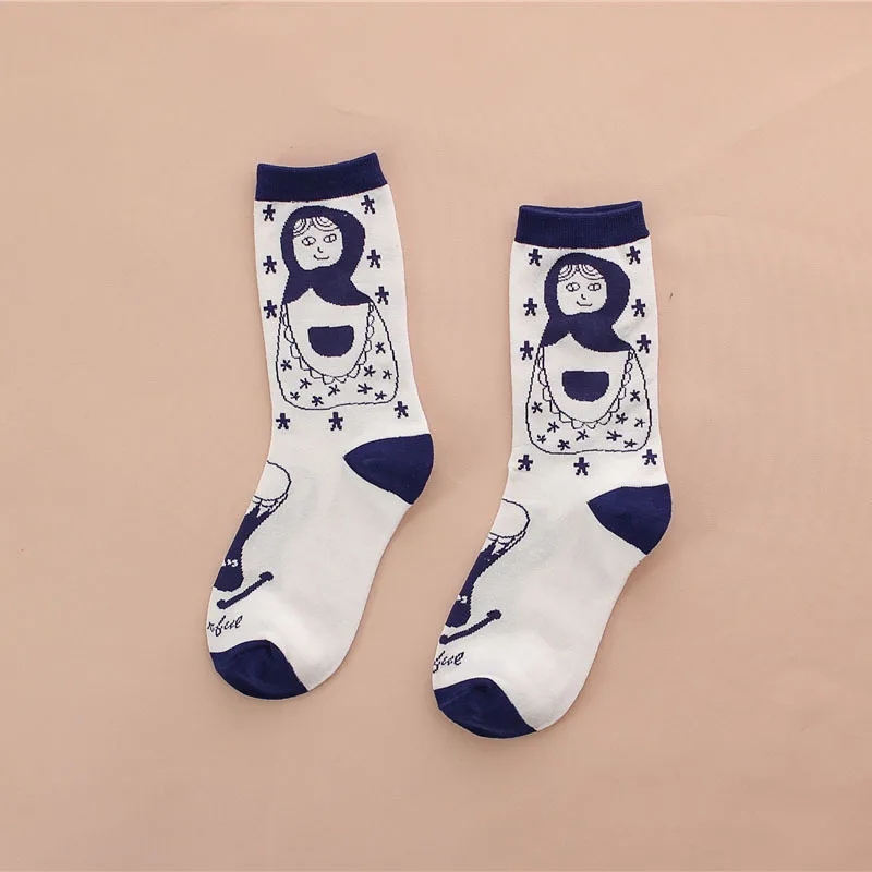 

SVOKOR Funny Socks Women Print Breathable Skateboard Ankle Sock Cotton Streetwear Female Socks Creative