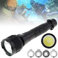 securitying waterproof dive flashlight 8000 lumens xhp70 led torch underwater 100m with 4 modes white scuba light for diving