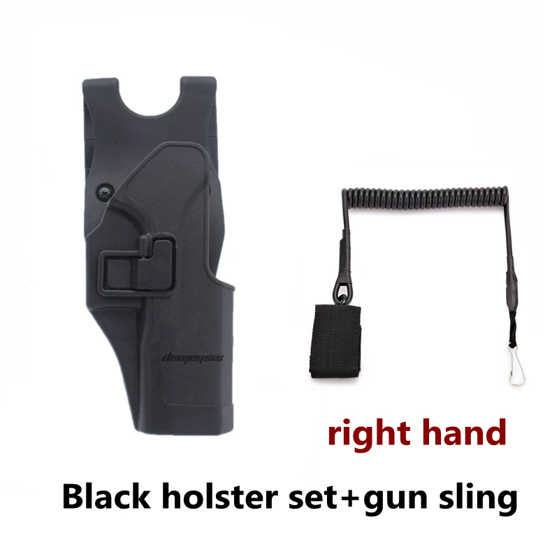 black sling holster Правая рука тактический бой кобура для охоты на открытом воздухе стрельба Hoslter Mag военная сумка кобура для страйкбола Glock 17 19 22 23 31 32 - Цвет: black sling holster