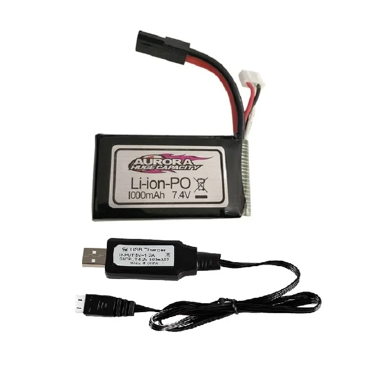 Зеленый Ewellsold 7,4 v 1000mAh сменная батарейка/USB зарядное устройство для Xinlehong 9130 9136 9137 Высокоскоростной RC грузовик Радиоуправляемая машина XLH 9130 - Цвет: Зеленый