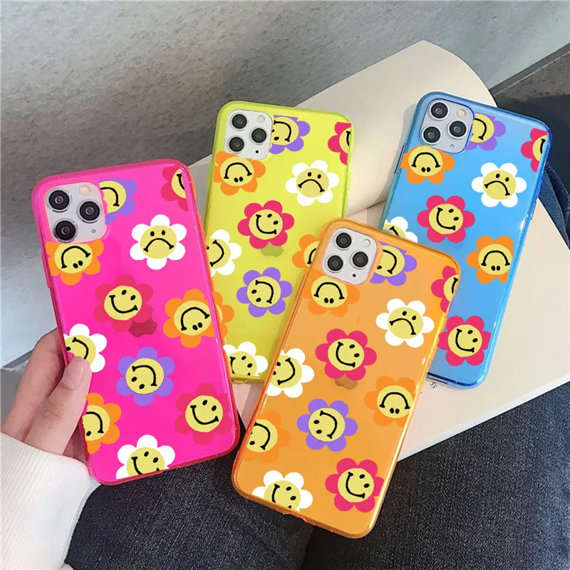 JAMULAR милые с рисунком &quotПодсолнух&quot флуоресцентный чехол для телефона iPhone 7 11 Pro
