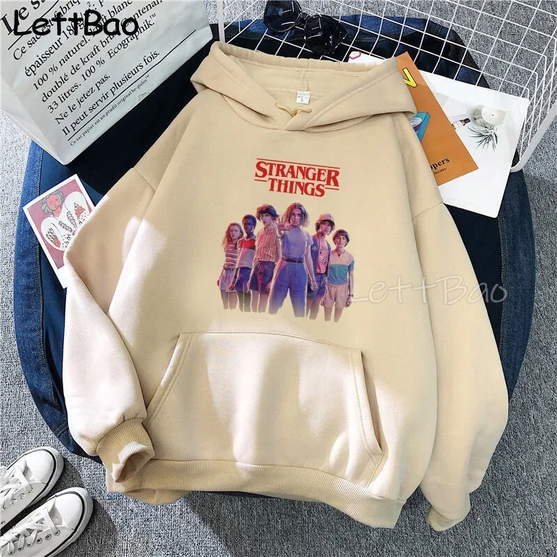 

Толстовка с капюшоном в стиле Харадзюку для мужчин и женщин, теплая худи с рисунком на тему фильма «очень странные дела», Сезон 3