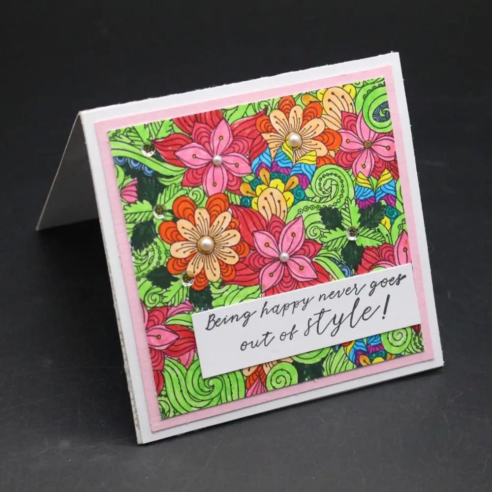 Прозрачные штампы с цветочным рисунком для скрапбукинга сделай сам/изготовления