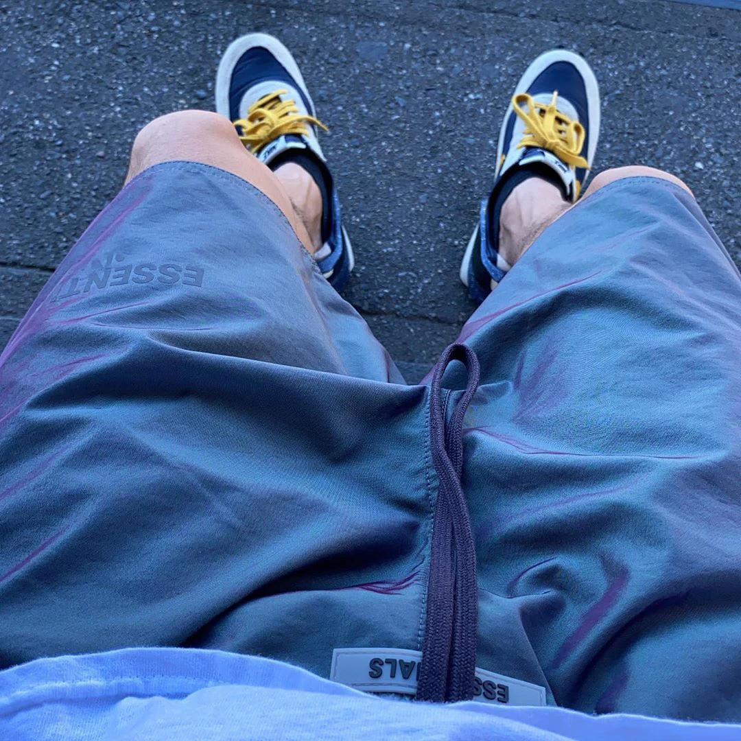 KANYE WEST High Street Tide ESSENTIALS Oversized Dazzling Men's Pants Women's Justin Bieber Trend Hip Hop Casual Shorts | Мужская