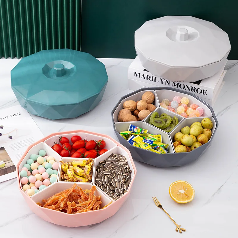 

Nordic дома Гостиная творческий отдел фруктовый поднос с крышкой Сухофрукты коробка конфеты Гайка контейнер для закусок