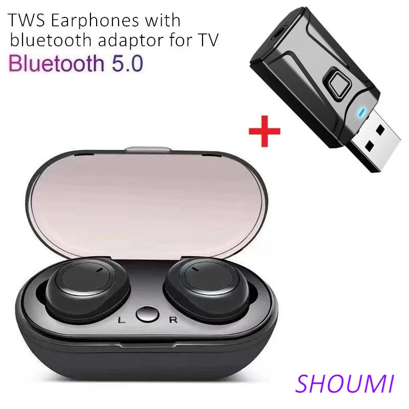 Bluetooth наушники TWS беспроводные вкладыши спортивная водонепроницаемая гарнитура