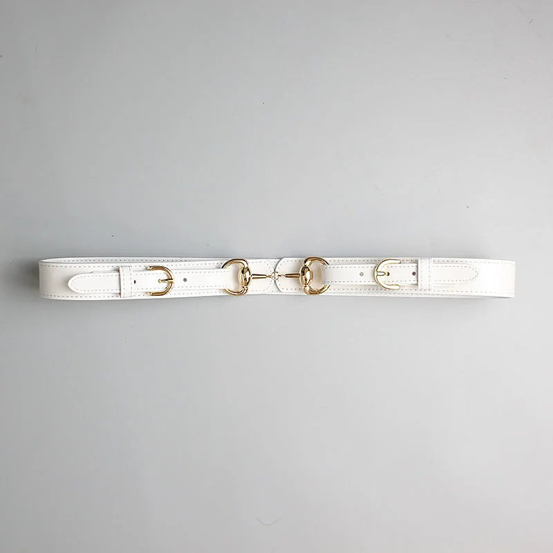

New Metal Buckle Legitimate Leather Thin Female Casual Belt Simple Corset Female Belt