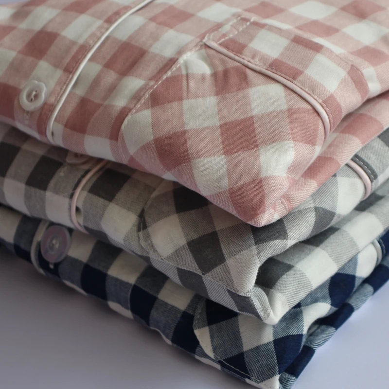 

Women Pajamas Set Tops Pants Long Sleeve nightwear Lattice Sleepwear Turn-down Cotton Female Pijama Homewear Female Pyjamas