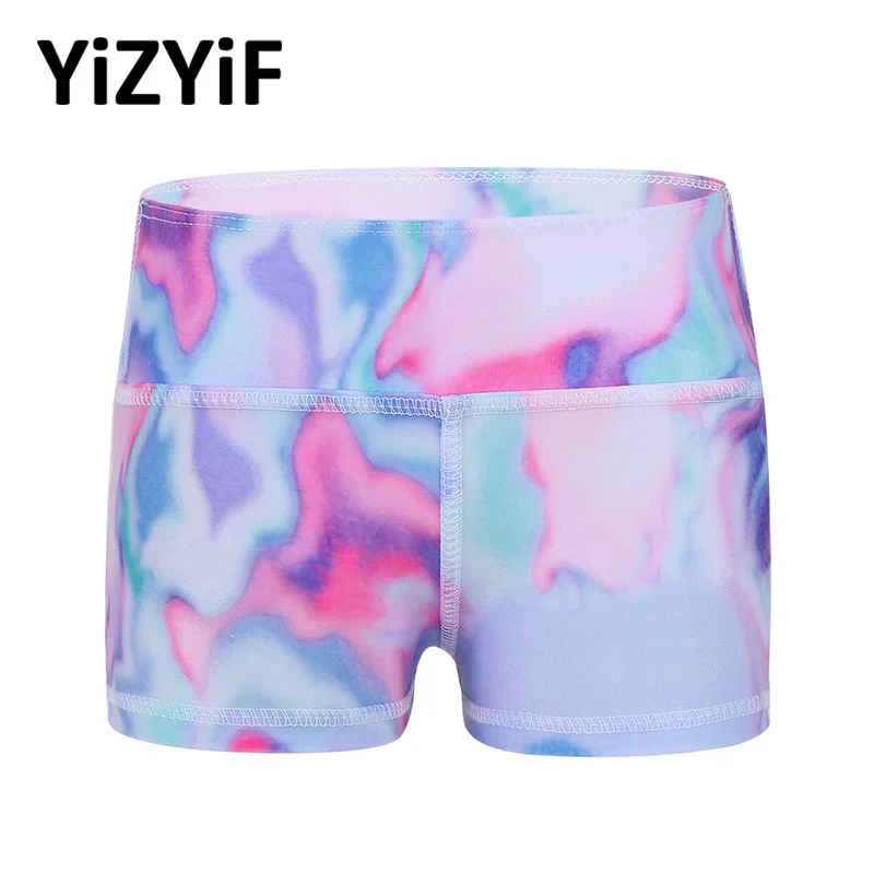 Детские шорты для девочек балета гимнастики штаны с высокой талией мальчиков