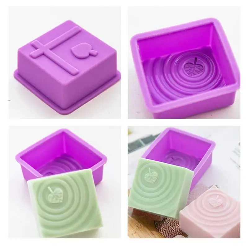 

Single Square Water Ripple Silicone Cake Mold Pudding Mold Pan Mold Mold Soap Mousse Baking Plaster Handmade U7Z0