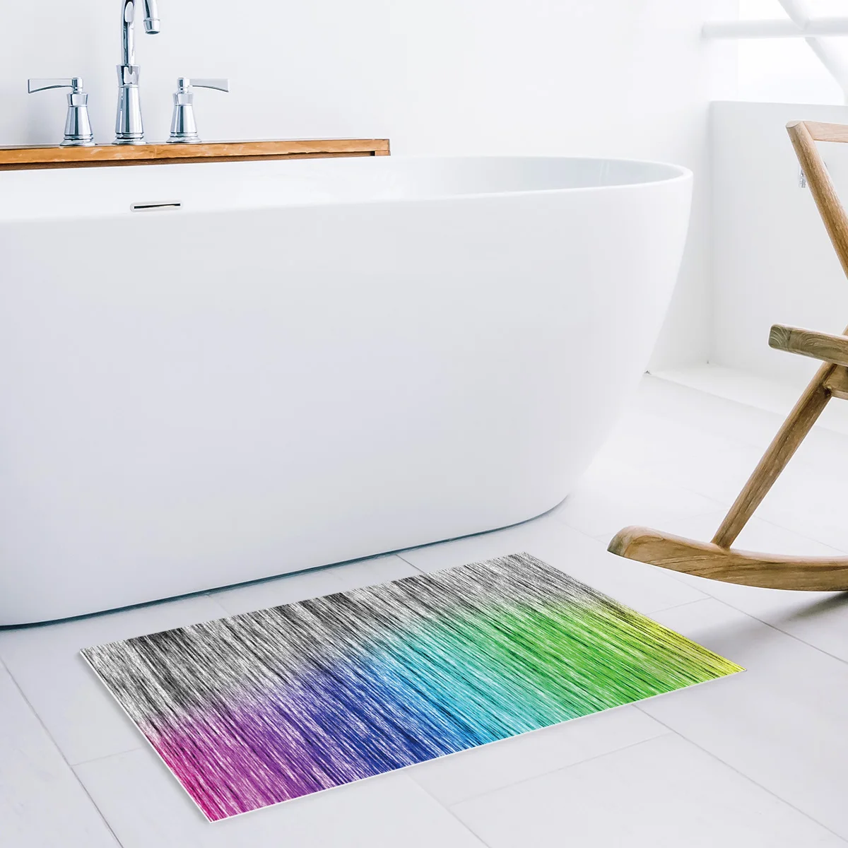 Abstract Color Field Shower Curtain Set Bathroom Decor | Дом и сад