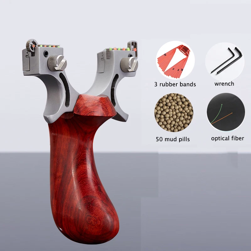 Рогатка для охоты из нержавеющей стали с плоской резиновой лентой|Лук и стрела| |