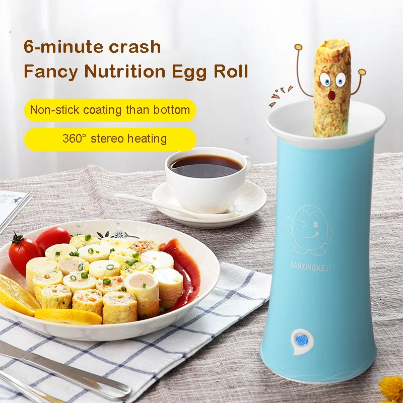 220V Automatic Eggs Roll Maker Multifunction Mini Electric Spring Roll Maker Home Kitchen Breakfast Sausage Machine Egg Cooker