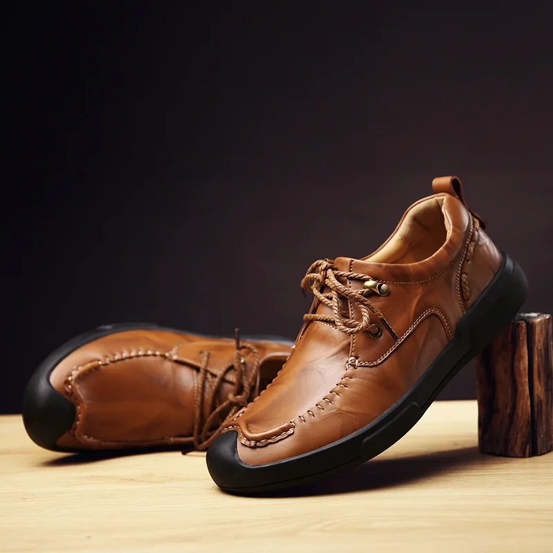 

Handmade Men Shoes Genuine Leather New 2019 Spring Urban Men Casual Footwear Comfortable Oxford Shoes For Men