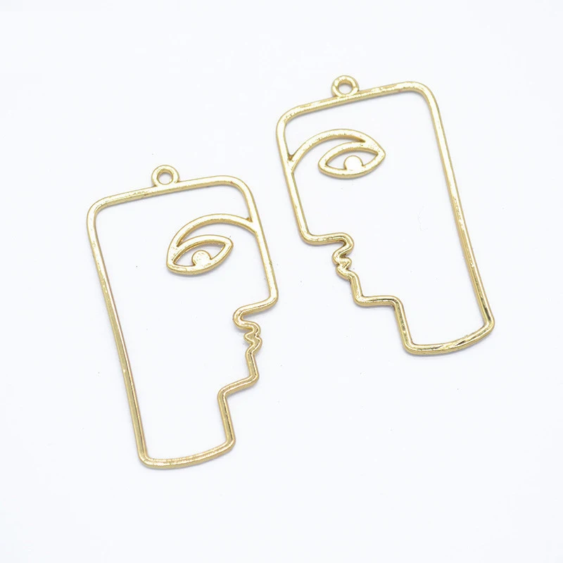 Трендовые Абстрактные Художественные висячие серьги-подвески золотистого цвета