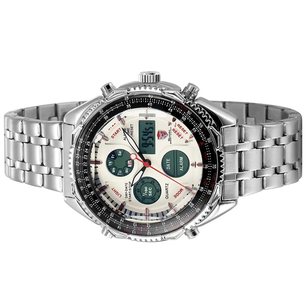 Спортивные часы Eightgill Shark с двойным аналоговым цифровым циферблатом и датой