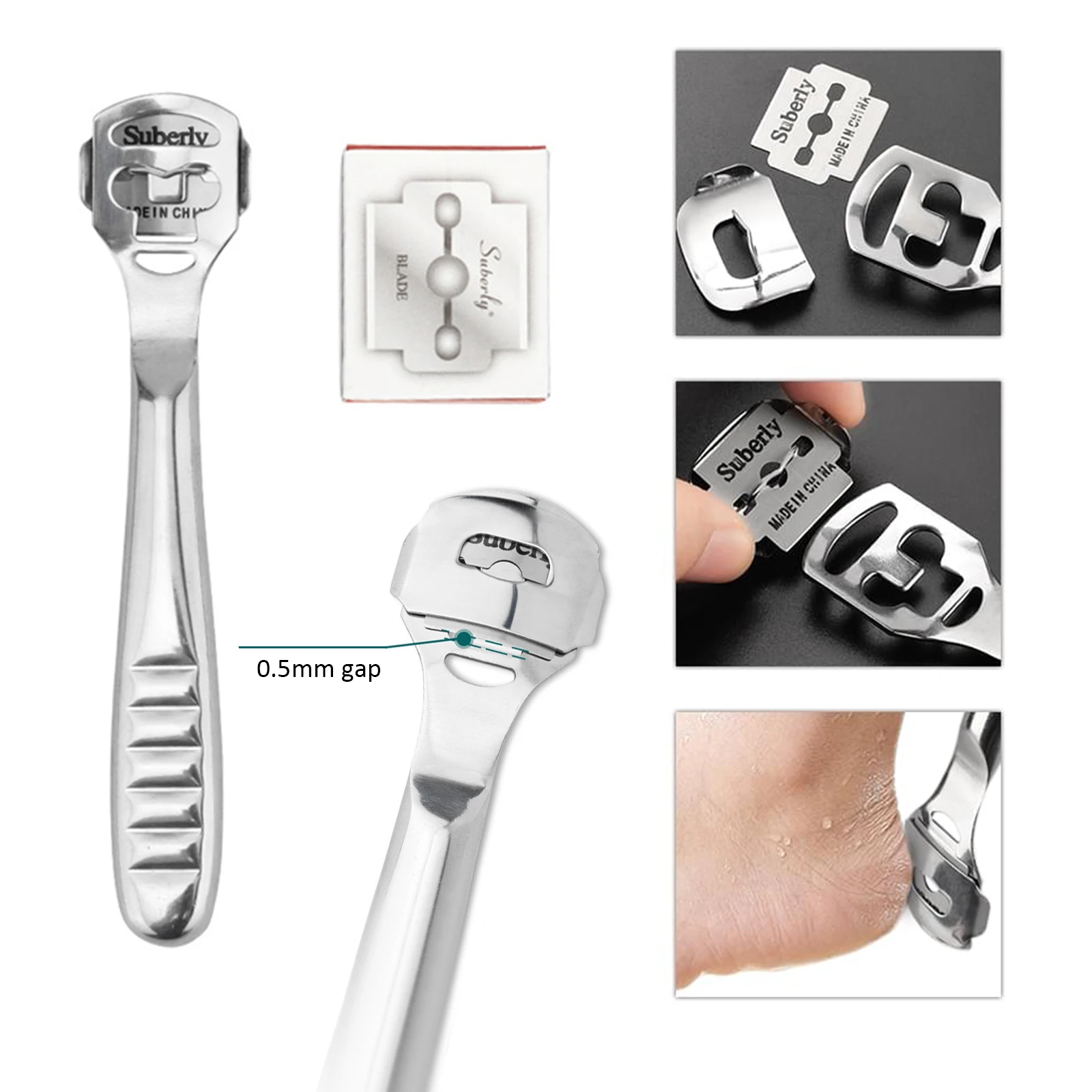 

Hand Foot File Care Corn Cuticle Remover Shaver Blade Smooth Feet Pedicure Callus Skin Remover Care Tool 10Pcs Shaving Blades